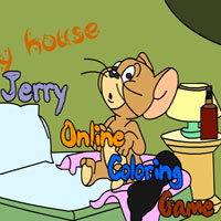 Игра раскраска домик Джерри играть онлайн бесплатно